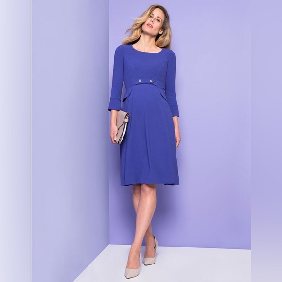 Seraphine Dresses Seraphine Royal Blue Tailored Maternity Dress Poshmark